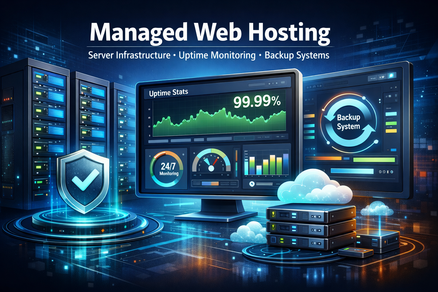 Managed web hosting dashboard